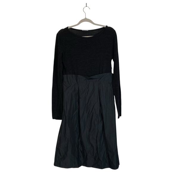 MAX MARA Wool Silk Gray Dress Long Sleeve Size 42 Medium Midi - Picture 1 of 7